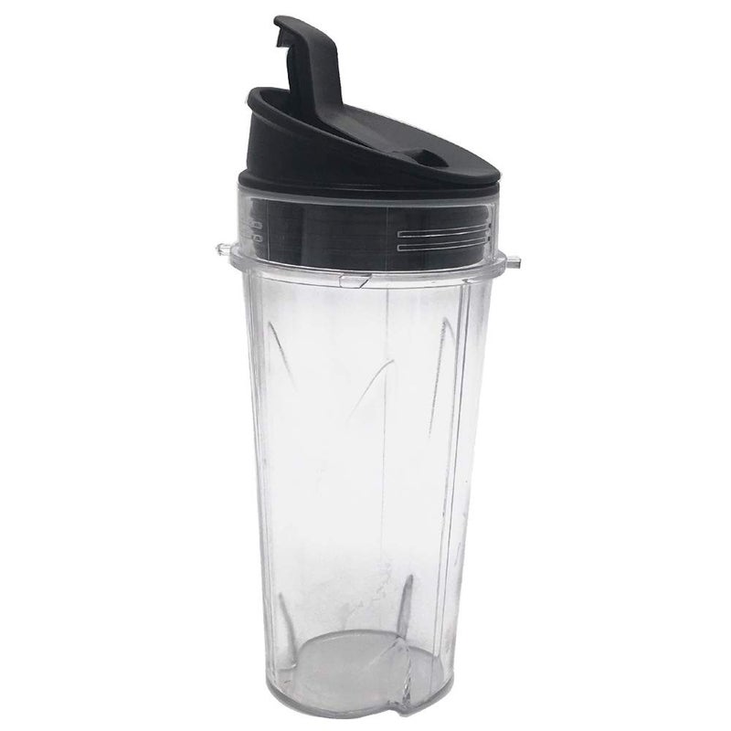 JOYSTAR عبوة مزدوجة سعة 16 أونصة (16 أونصة) مع غطاء Sip & Seal مناسب لسلسلة خلاط Nutri Ninja مع BL660/BL663/BL663CO/BL665Q/BL771/BL773CO/BL780/BL780CO/BL810/BL820/BL830/QB3000/QB3000SSW/QB3004/QB3005 - Image 4
